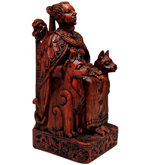 Freya, Norse Goddess of Love Seated Statue