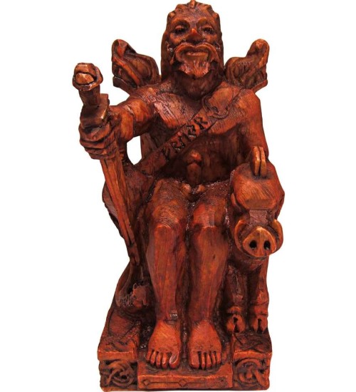 Freyr, Norse God of Fertility Seated Statue