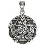 Moon Pentacle Small Sterling Silver Pendant