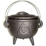 Triquetra Cast Iron 4.5 Inch Witches Cauldron