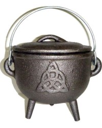 Triquetra Cast Iron 4.5 Inch Witches Cauldron