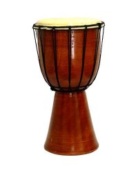 Djembe Drum Plain Red Mahogany Finish Drum