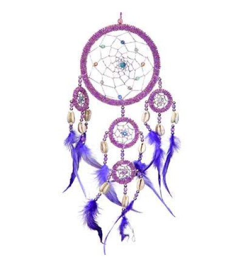 DreamCatcher with Pink Irridescent Beads