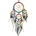 Rainbow Leather Dreamcatcher