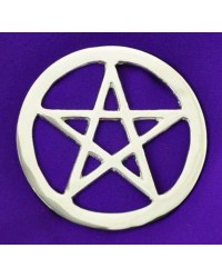 Pentacle Silver Altar Tile