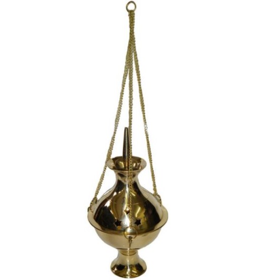 Hanging Brass Incense Burner - 6 Inch