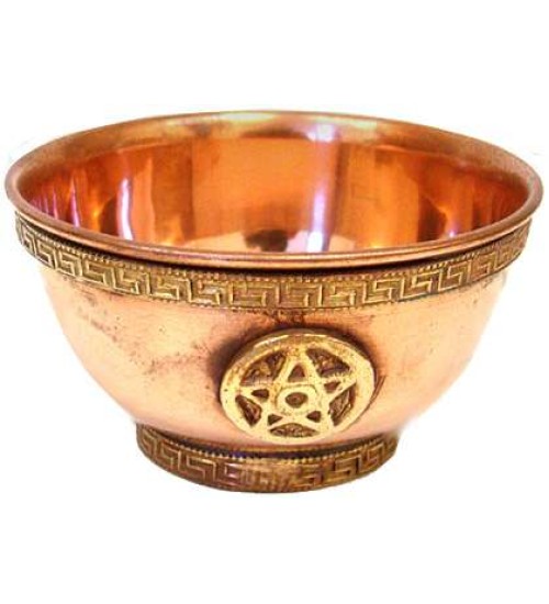 Pentagram Copper Offering Bowl