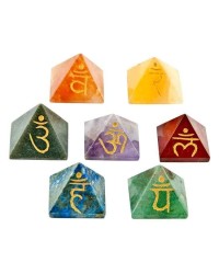 7 Chakra Gemstone Pyramid Set