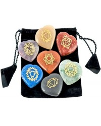 7 Heart Chakra Gem Stones in Velvet Pouch