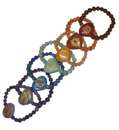 7 Heart Chakra Gemstone Bracelets