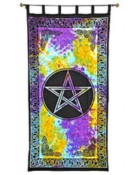 Pentacle Tie Die Curtain