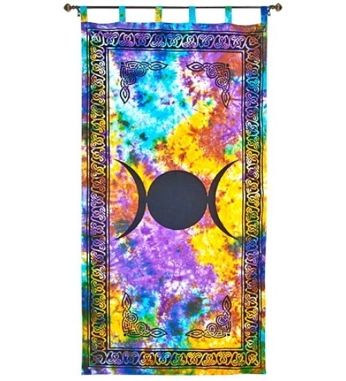 Triple Moon Tie Die Curtain