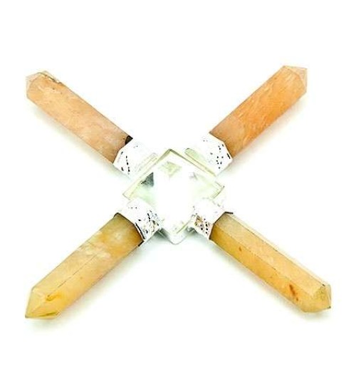 Golden Quartz Crystal Energy Generator