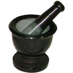 Black Soapstone Mortar and Pestle Set