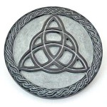 Triquetra Green Stone Altar Paten Tile