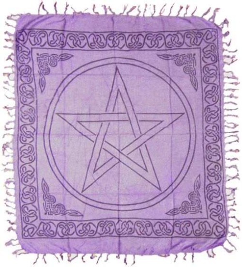 Purple Pentagram Altar Cloth