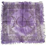 Purple Triple Moon Altar Cloth