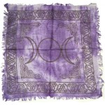 Purple Triple Moon Altar Cloth