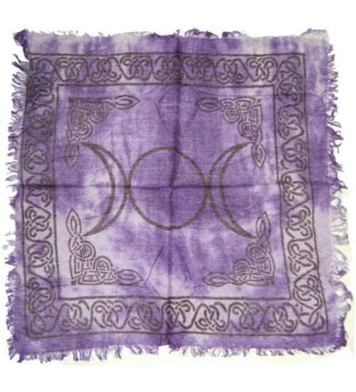 Purple Triple Moon Altar Cloth