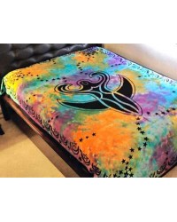 Nile Moon Goddess Tie Dye Bedspread