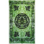 Green Man Green Cotton Full Size Tapestry