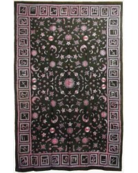 Zodiac Stars Red Full Size Tapestry