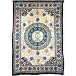 Floral Triple Moon Cotton Full Size Tapestry