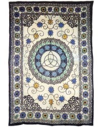 Floral Triquetra Charmed Cotton Full Size Tapestry