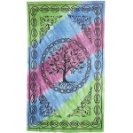 Tree of Life Tie Dye Cotton Full Size Bedspread