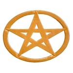 Pentacle Oval Wood Wall Plaque