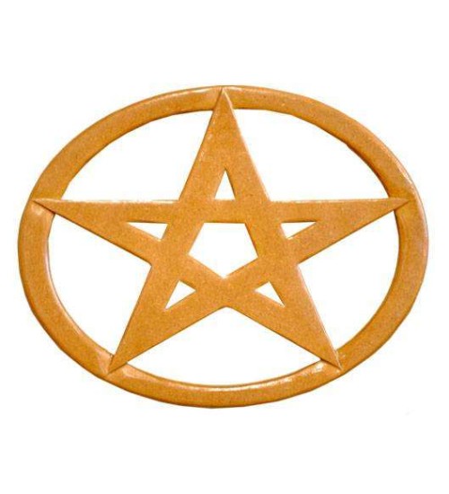 Pentacle Oval Wood Wall Plaque