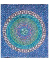 Floral Ring Blue Double Tapestry