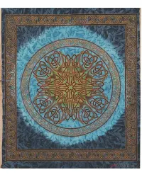 Celtic Print Turquoise Tapestry