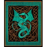 Celtic English Dragon Tapestry - Full Size Green