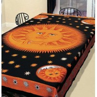 Solar Eclipse Gold Tapestry Bedspread