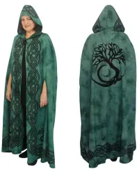 Green Tree of Life Hooded Cloak