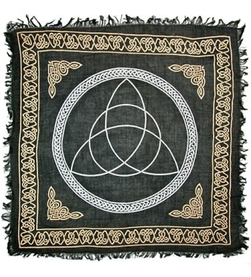 Triquetra Large Altar Cloth - Gold and Black