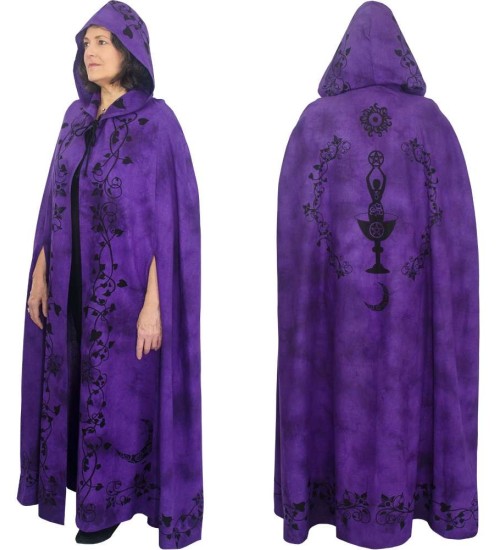 Purple Moon Goddess Hooded Cloak