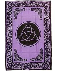 Triquetra Charmed Purple Cotton Full Size Tapestry