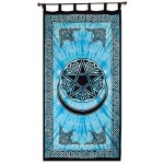 Pentalce Moon Teal Blue Curtain