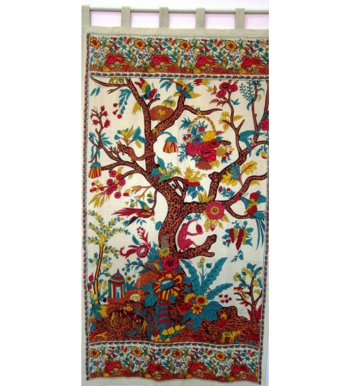 Tree of Life Curtain - Beige