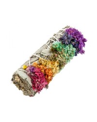 Chakra Mullein Flower and White Sage Smudge Stick