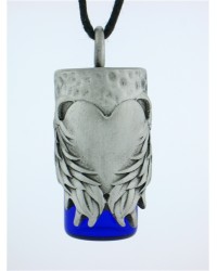 Angels Heart Pewter Bottle Necklace