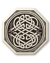 Celtic Serpent Porcelain Octagonal Necklace