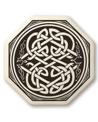 Celtic Serpent Porcelain Octagonal Necklace