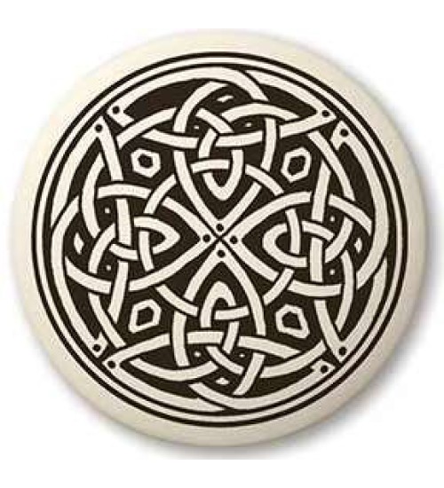 Celtic Spiritual Journey Porcelain Round Necklace