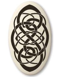 Celtic Spiritual Journey Porcelain Oval Necklace