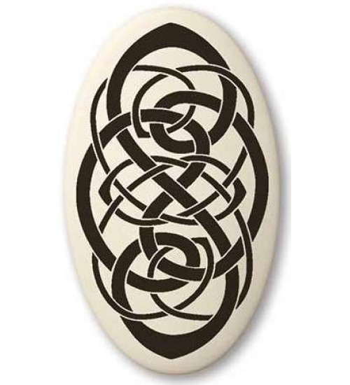 Celtic Spiritual Journey Porcelain Oval Necklace