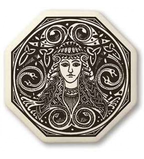 Brigantia Goddess Porcelain Octagon Necklace