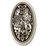 Divine Couple Celtic Oval Porcelain Necklace